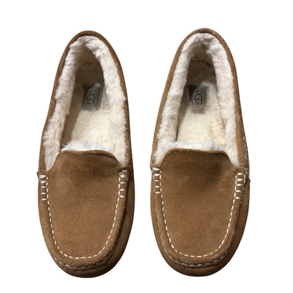 UGG Ansley Suede Moccasin Slippers in Chestnut Size 10 -- SUPER COMFY! - Picture 4 of 9